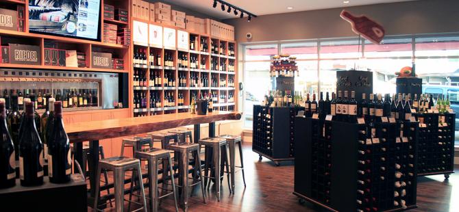 store interior, Marquis Wine Cellar - Alan James Architect